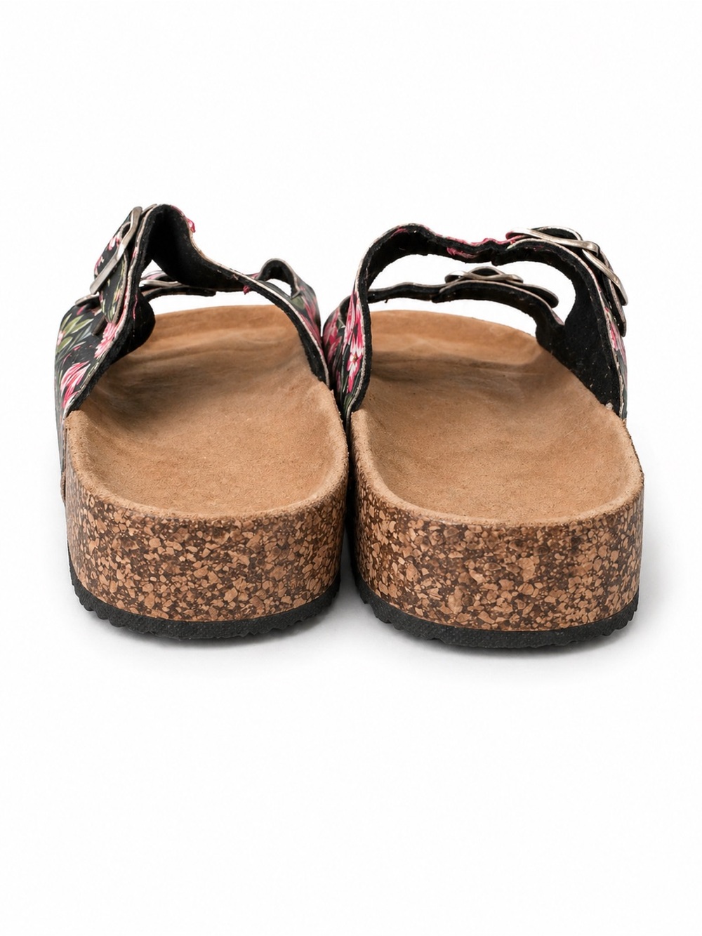 Floral Double Buckle Comfort Slide Sandals Women's Size 10 Birkenstock Inspired - Picture 5 of 7